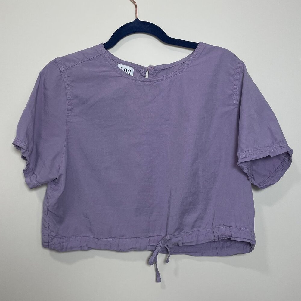 Urban Outfitters BDG Lavender Cropped Top with Drawstring Hem